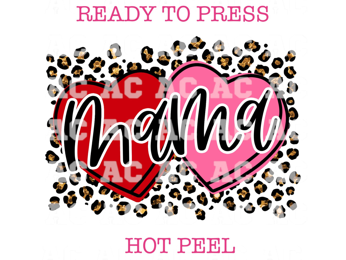 Mama Hearts Valentines Day DTF TRANSFER