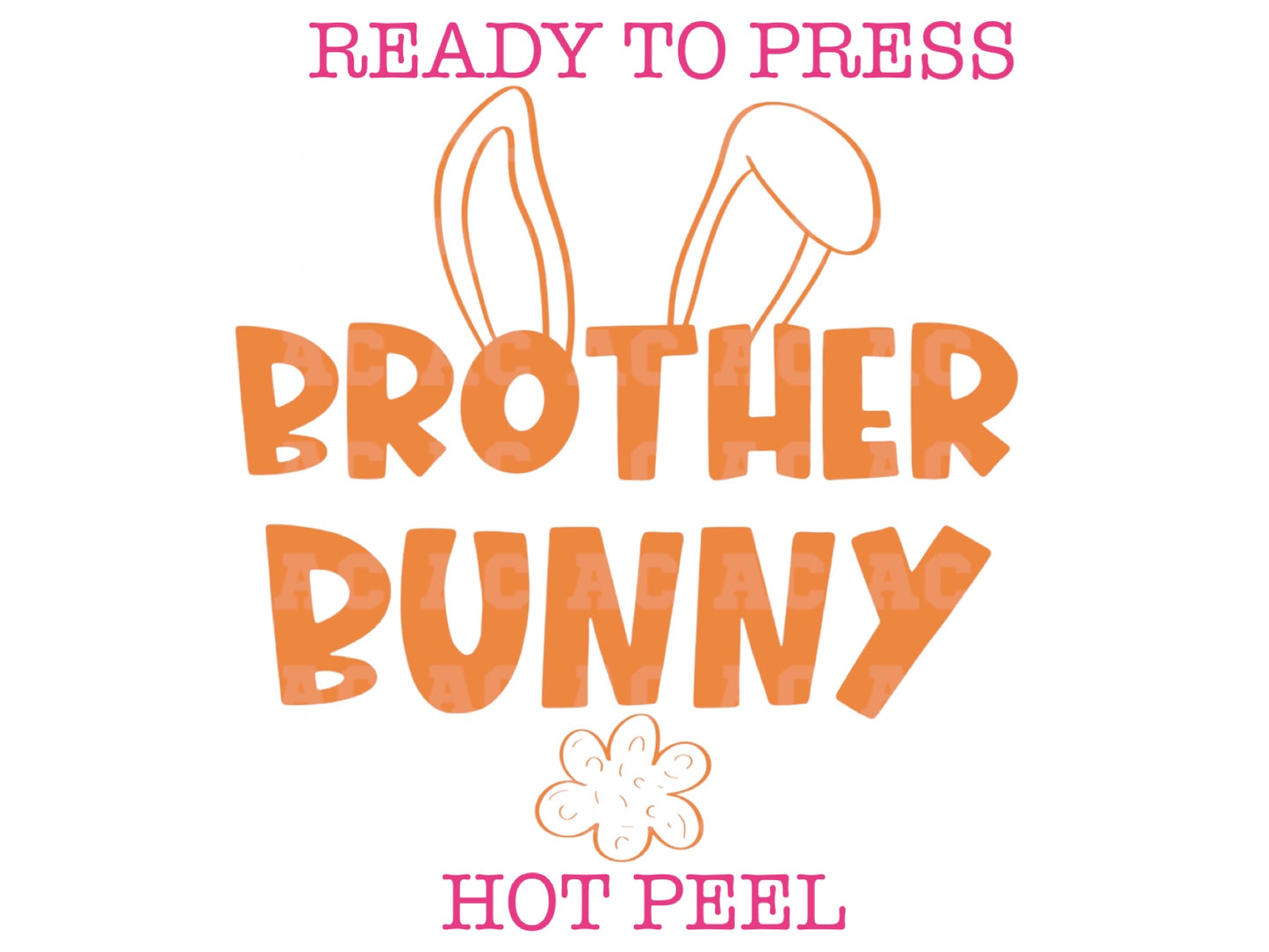 Brother Bunny Boy (Orange) Easter DTF TRANSFER