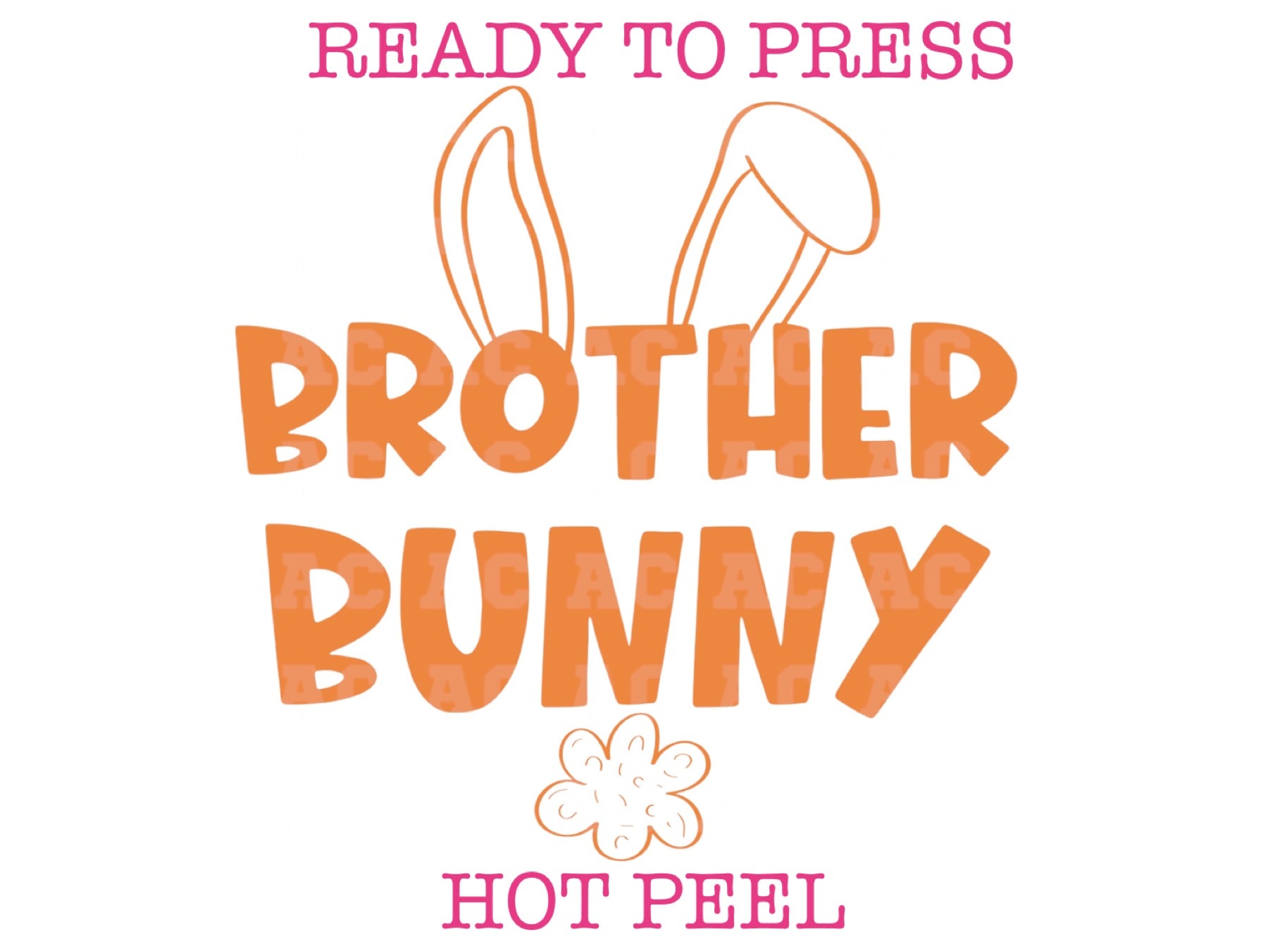 Brother Bunny Boy (Orange) Easter DTF TRANSFER
