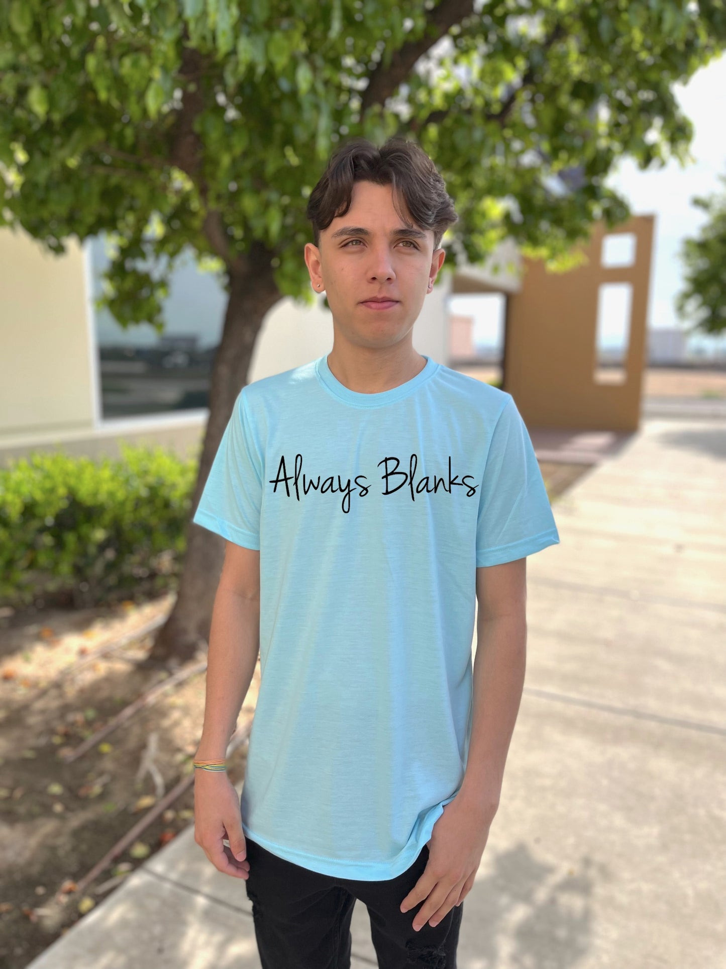 MODEL MOCK UP ADULT Sky Blue Short Sleeve