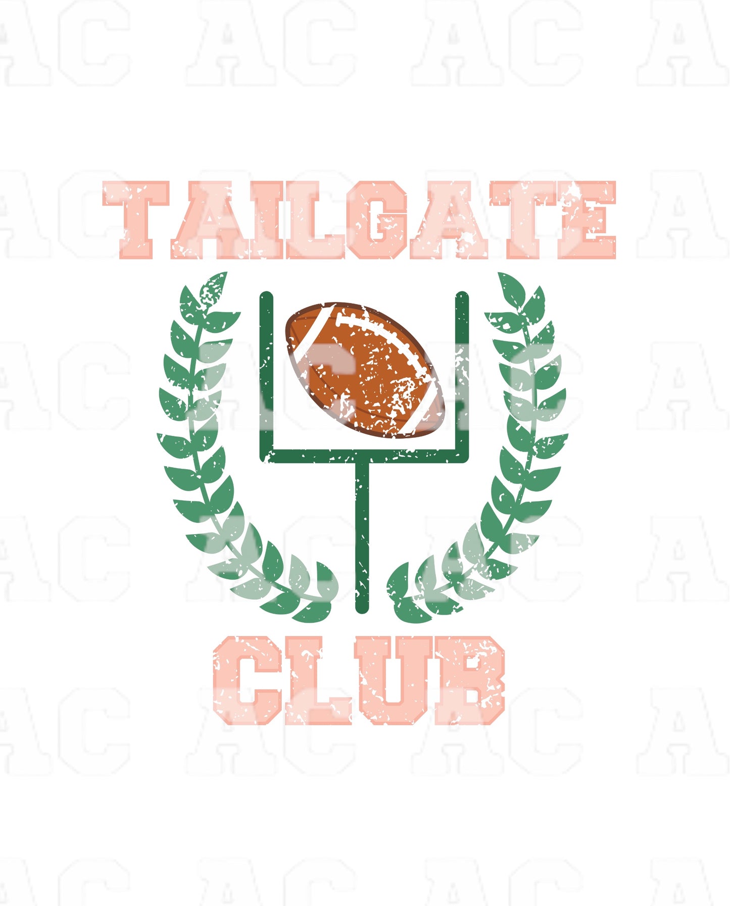Tailgate Club Distressed DTF TRANSFER or UV DTF STICKER DECAL