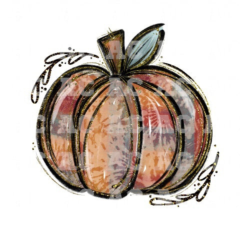 Tie-Dye Fall Pumpkin DTF TRANSFER or UV DTF STICKER DECAL