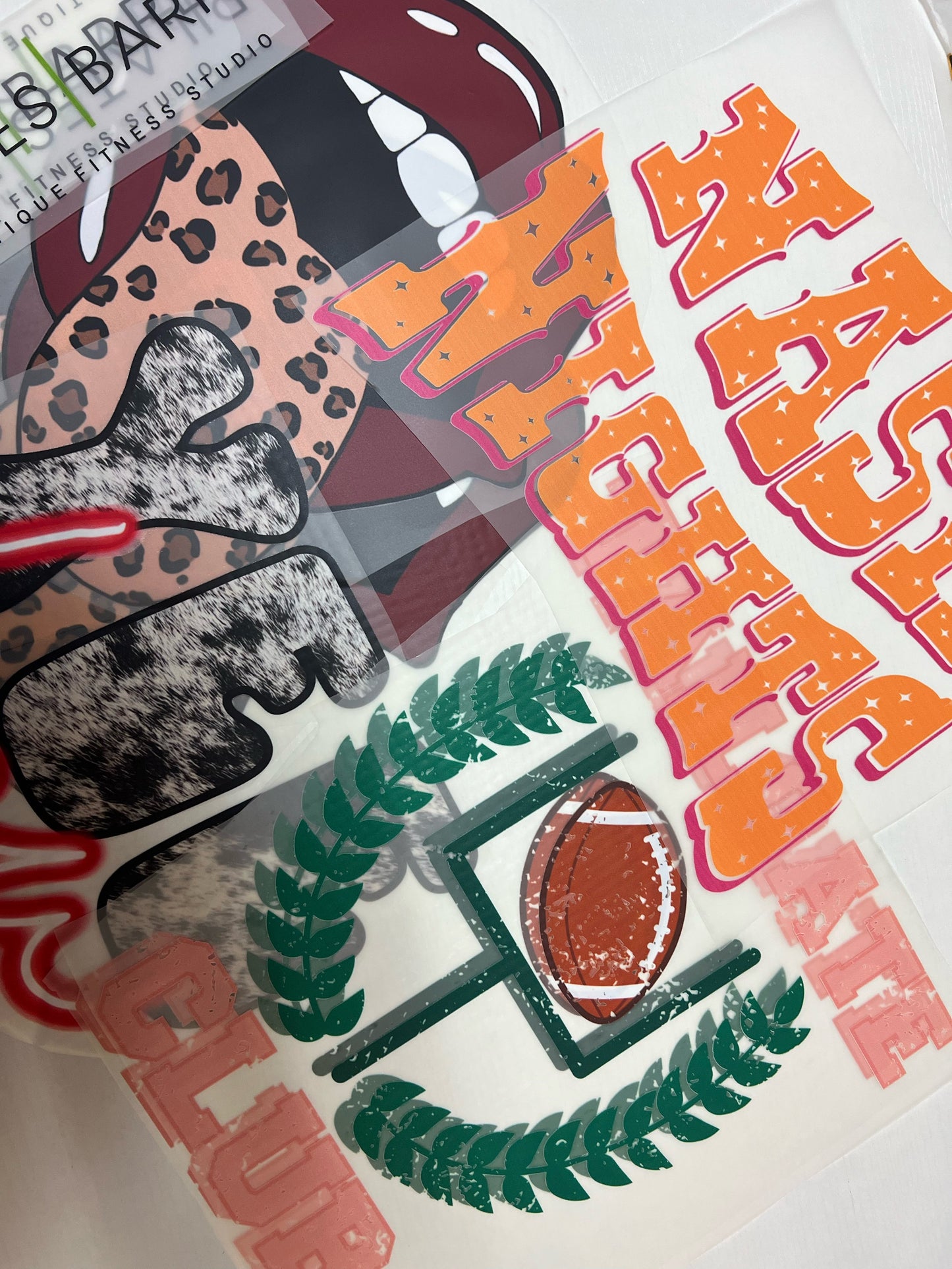 Game Day Leopard Bolt DTF TRANSFER or UV DTF STICKER