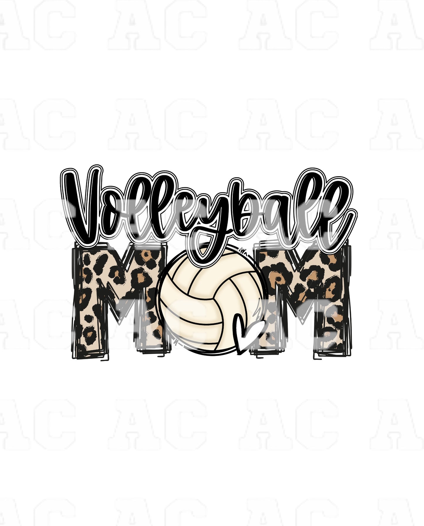 Volleyball Mom Volleyball DTF TRANSFER or UV DTF STICKER DECAL