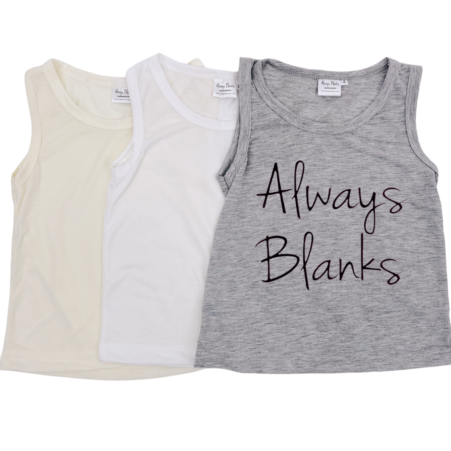 Infant + Kids Sublimation Tanks – AlwaysBlanks