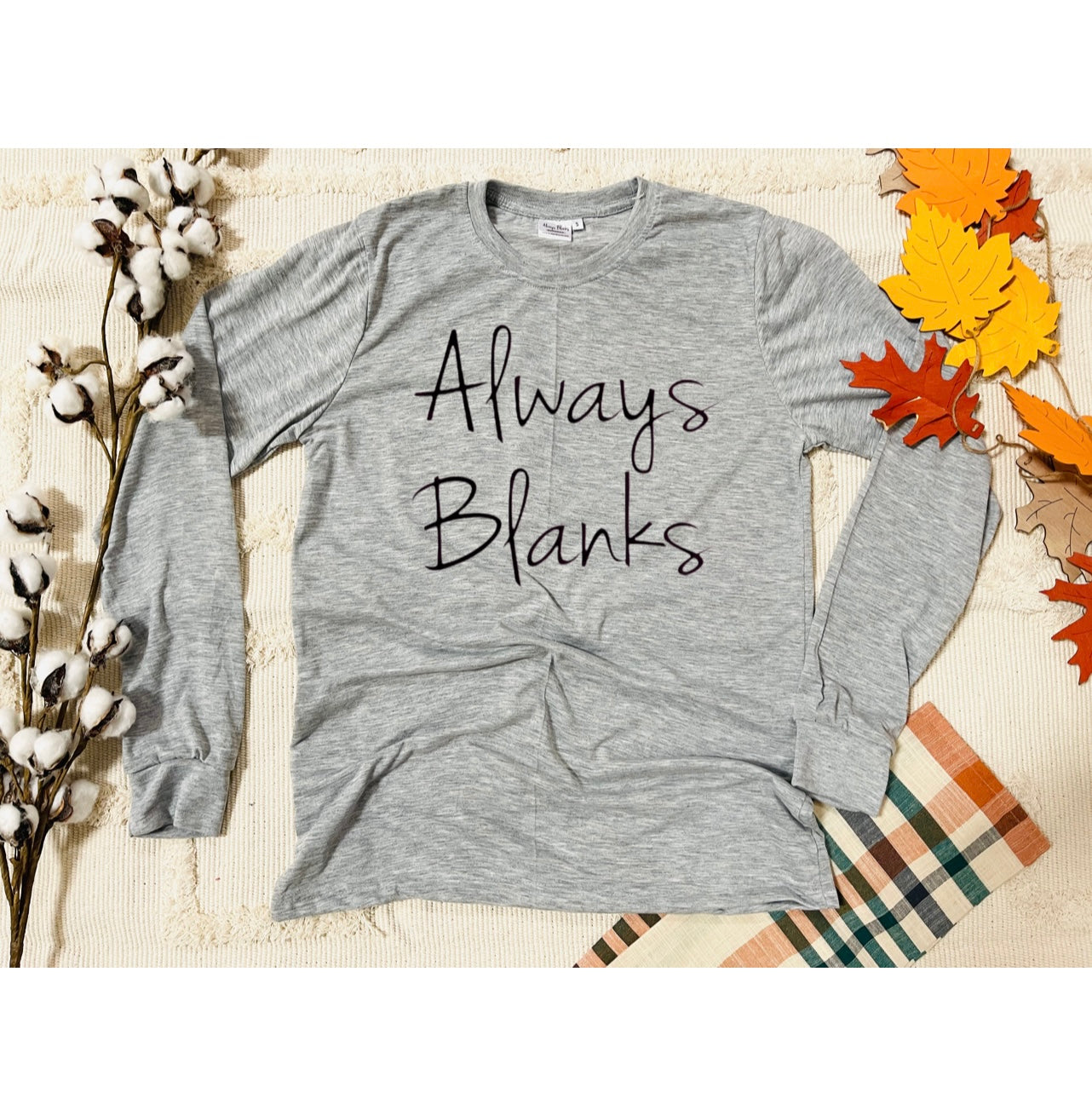 FALL MOCK UP GREY LONG SLEEVE