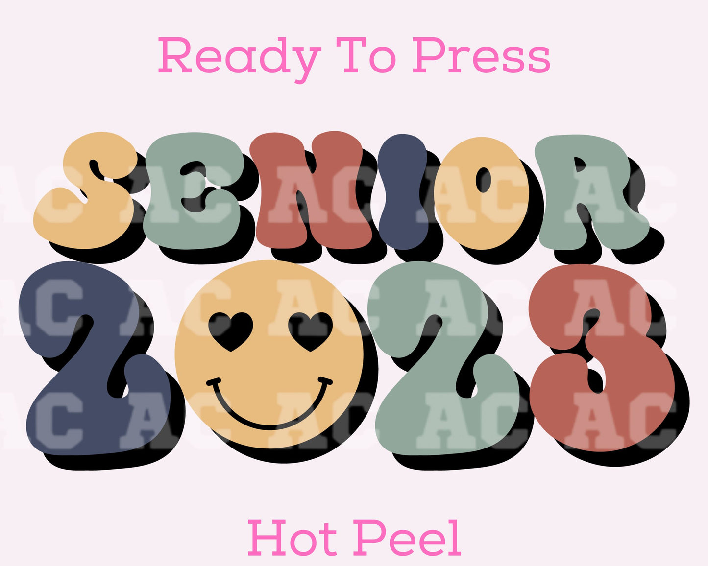 Senior Smiley DTF TRANSFER or UV DTF STICKER DECAL