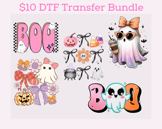 $10 Pink and Orange DTF Transfer Bundle