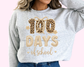100 Days of School Leopard Faux Yarn DTF TRANSFER or UV DTF STICKER DECAL