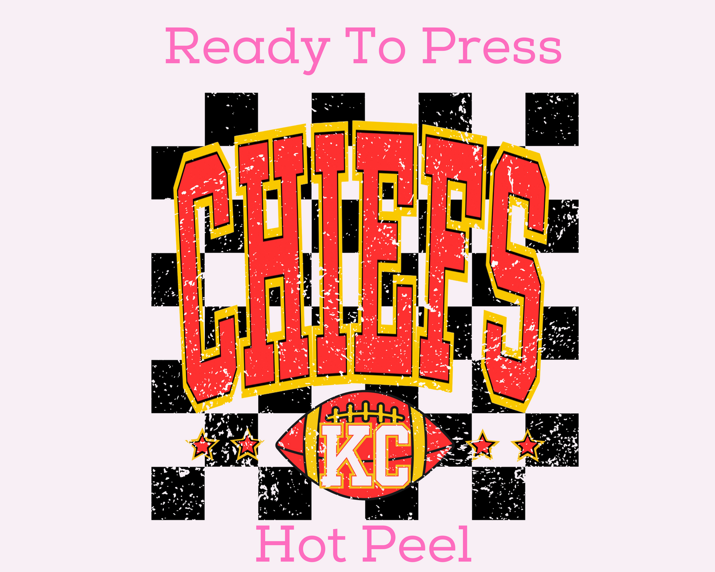 KC Chiefs Distressed DTF TRANSFER