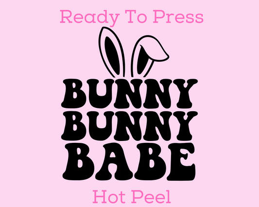 Bunny Babe (Black) Easter DTF TRANSFER