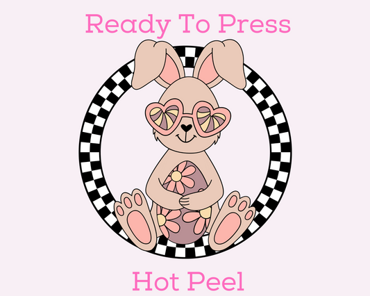 Neutral Groovy Bunny Easter DTF TRANSFER or UV DTF STICKER