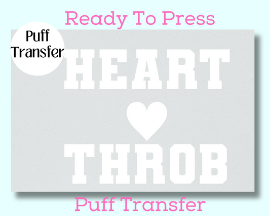 Heart Throb (White) PUFF TRANSFER