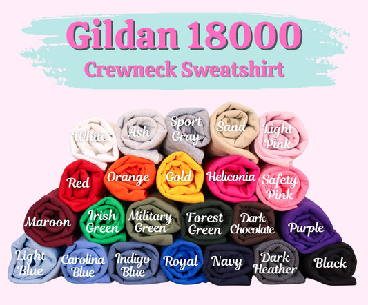 Gildan Crew Neck Sweatshirt style 18000