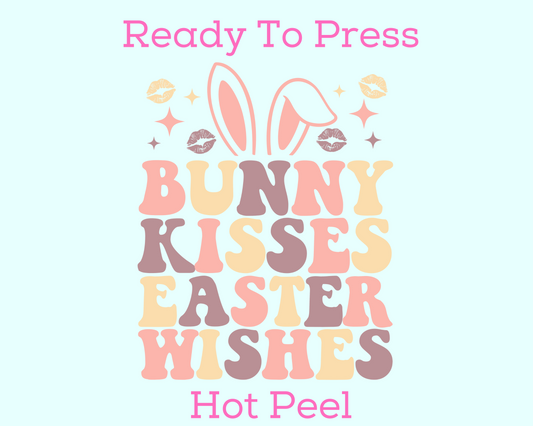 Bunny Kisses Easter Wishes Easter DTF TRANSFER