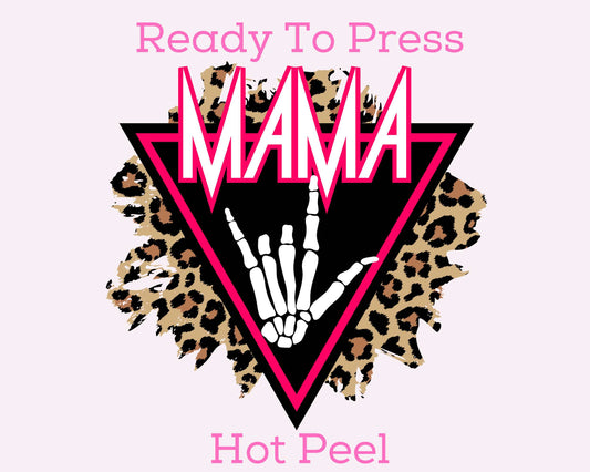 Def Leopard Mama DTF TRANSFER or UV DTF STICKER DECAL