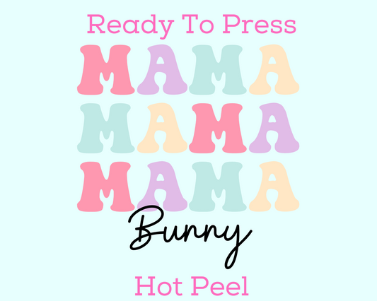 Mama Bunny (Pastel) Easter Mom DTF TRANSFER