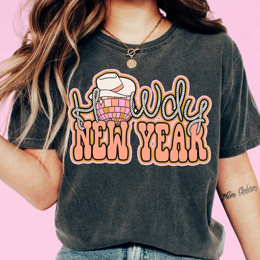 Howdy New Year DTF TRANSFER or UV DTF STICKER DECAL