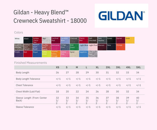 Gildan Crew Neck Sweatshirt style 18000