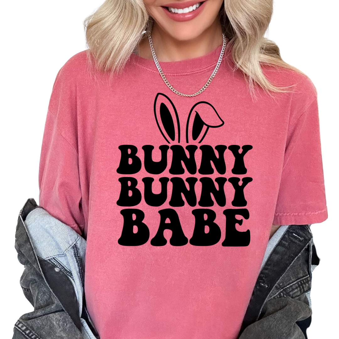 Bunny Babe (Black) Easter DTF TRANSFER