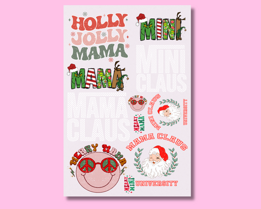 Premade Mama & Mini Christmas DTF Gang Sheet 22x36