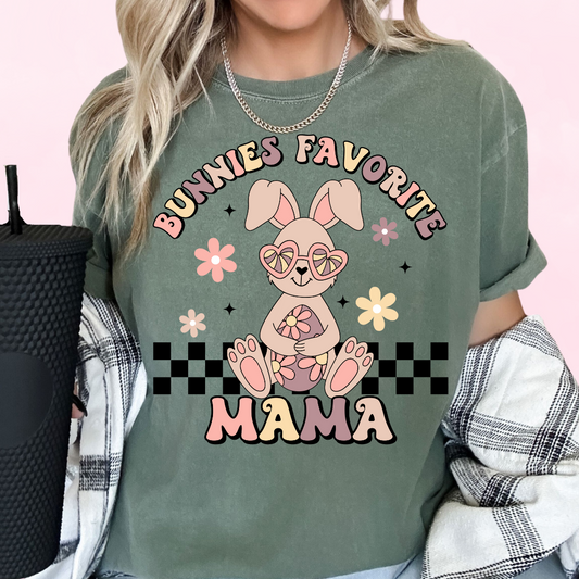 Bunnies Favorite Mama Easter Mom DTF TRANSFER