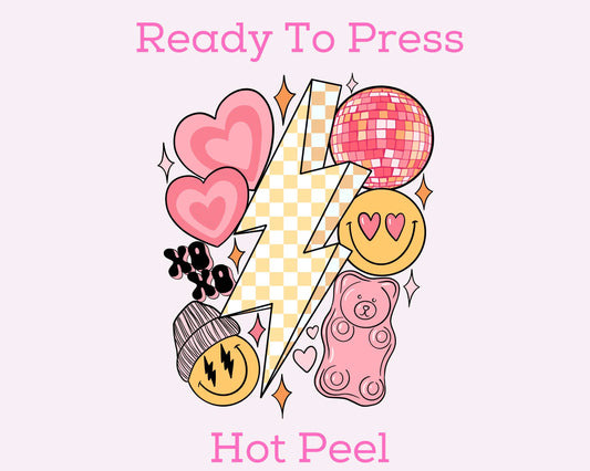 Retro Valentine's Day Collage Valentines Day DTF TRANSFER or UV DTF STICKER