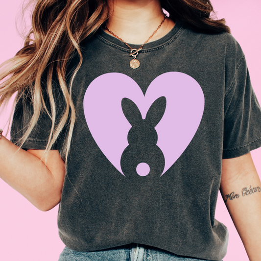 Pocket Easter Bunny Purple Easter DTF TRANSFER or UV DTF STICKER or UV DTF STICKER