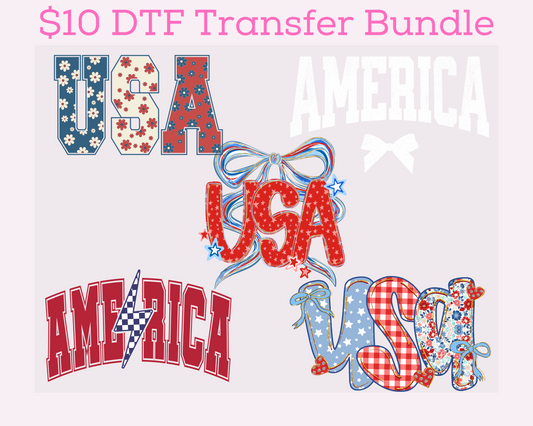 $10 4th of July DTF Transfer Bundle
