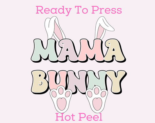 Mama Bunny (Pastel) Easter DTF TRANSFER