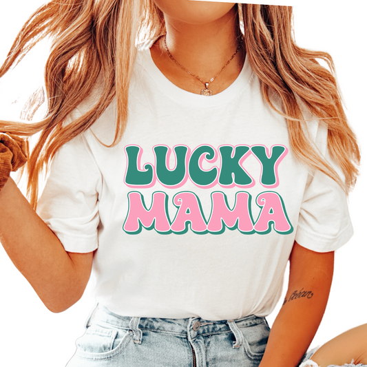 Retro Lucky Mama St. Patrick's Day DTF TRANSFER or UV DTF STICKER