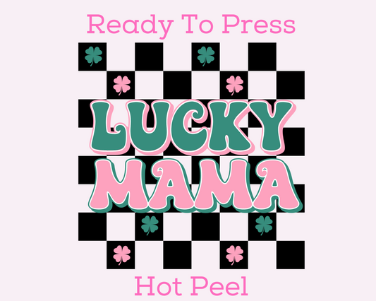 Lucky Mama (Checkered) St. Patrick's Day DTF TRANSFER