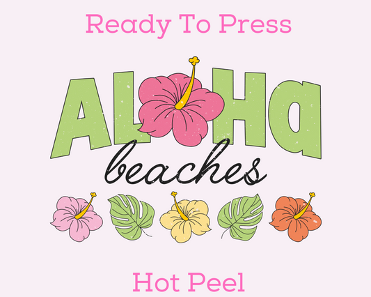 Aloha Beaches (Distressed) Summer DTF TRANSFER