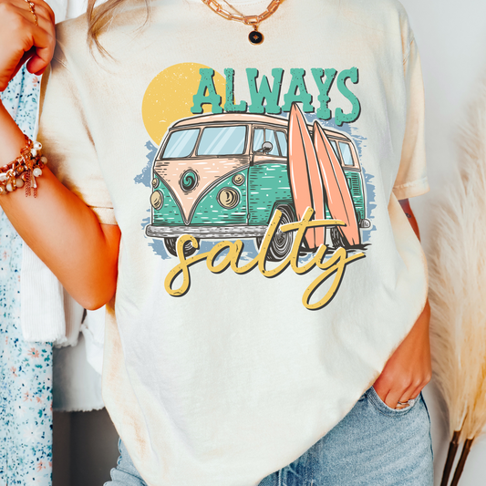 Always Salty Summer DTF TRANSFER or UV DTF STICKER