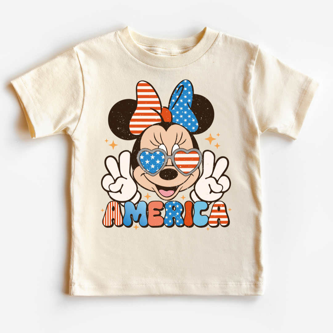 America Minnie Disney Patriotic DTF TRANSFER or UV DTF STICKER DECAL