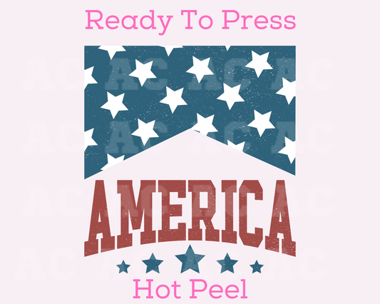 America Badge DTF TRANSFER or UV DTF STICKER