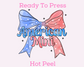 American Mini Coquette Bow Patriotic DTF TRANSFER