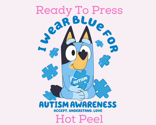 Bluey Autism Awareness DTF TRANSFER