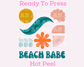 Beach Babe Retro Collage Summer DTF TRANSFER