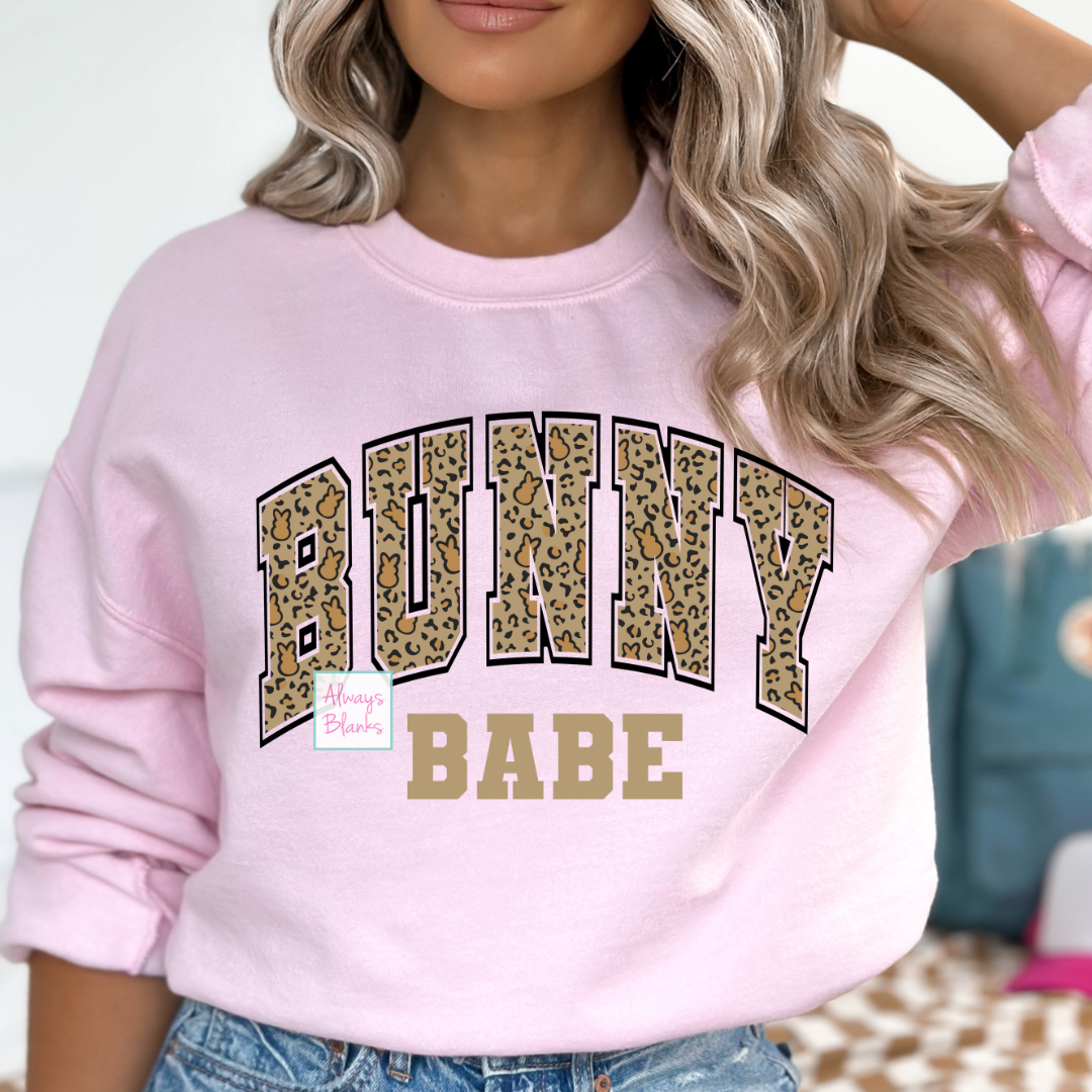 Leopard Bunny Babe (Varsity) Easter DTF TRANSFER