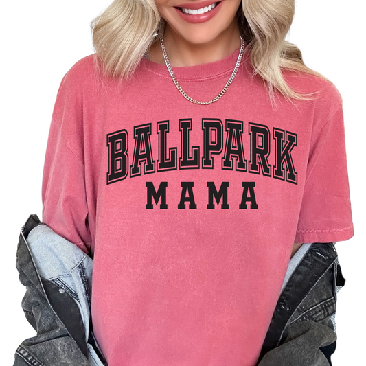 Ballpark Mama (Black) DTF TRANSFER