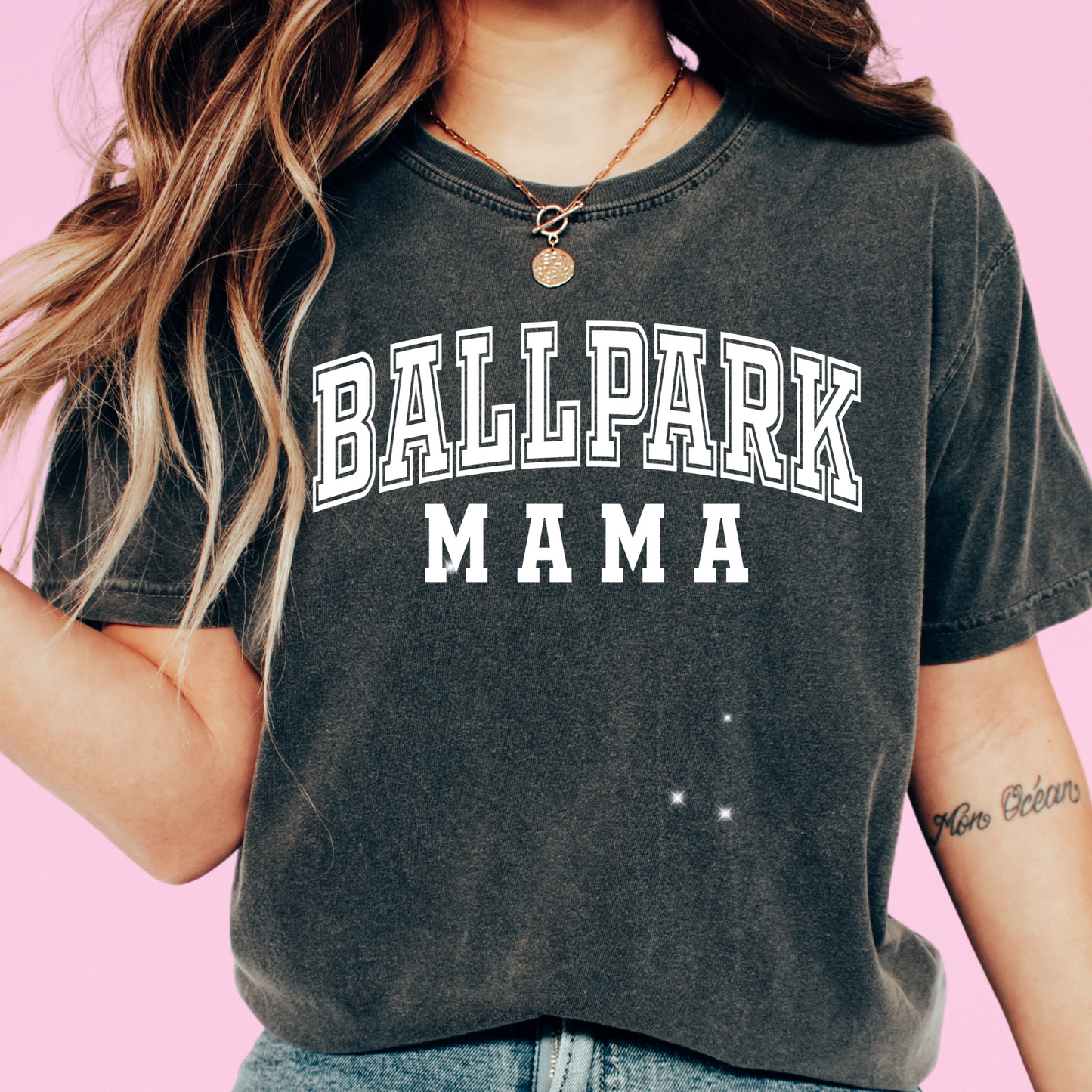 Ballpark Mama (White) DTF TRANSFER