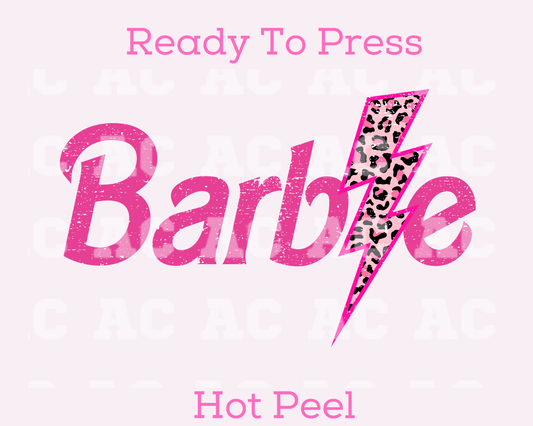 Barbie Bolt (Leopard) DTF TRANSFER