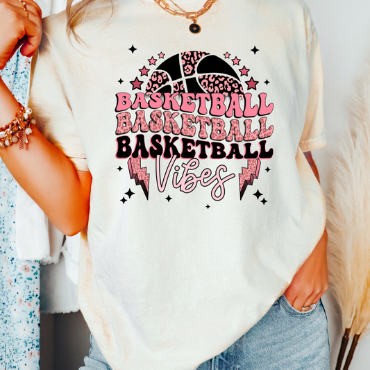Pink Basketball Vibes DTF TRANSFER