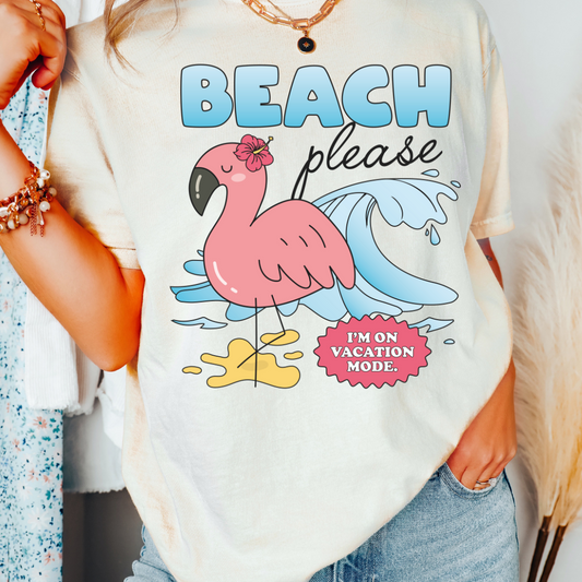 Beach Please, I'm On Vacation Mode Summer DTF TRANSFER or UV DTF STICKER