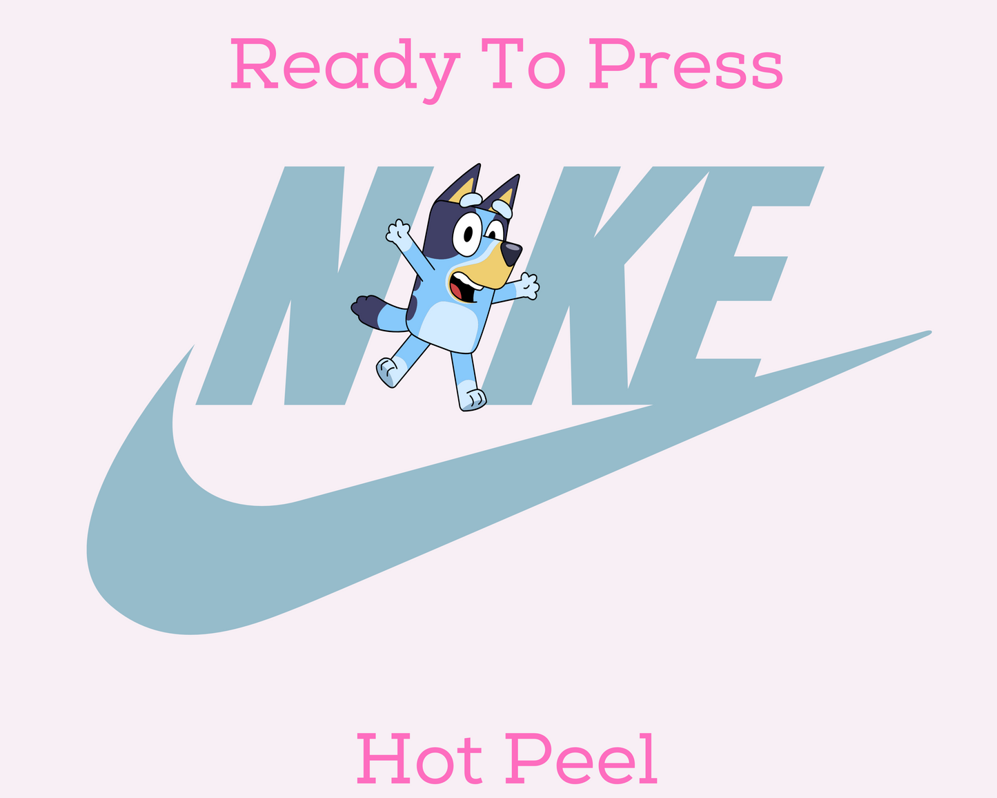 Bluey Nike DTF TRANSFER or UV DTF STICKER DECAL