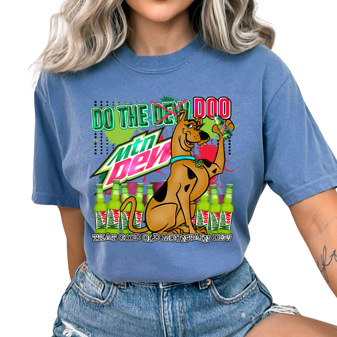 Scooby Doo, Good Old Mountain Dew Food DTF TRANSFER or UV DTF STICKER DECAL