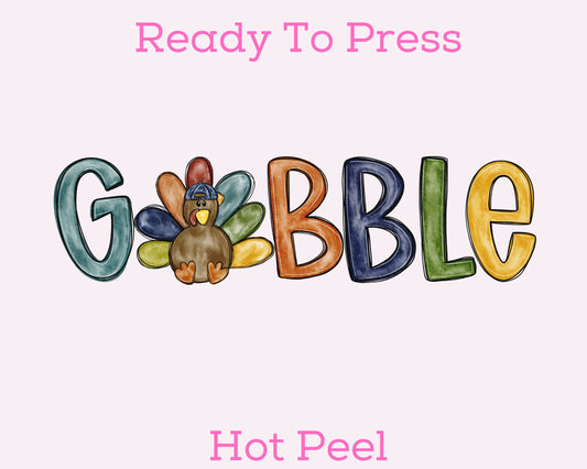 Gobble Multicolor DTF TRANSFER or UV DTF STICKER DECAL
