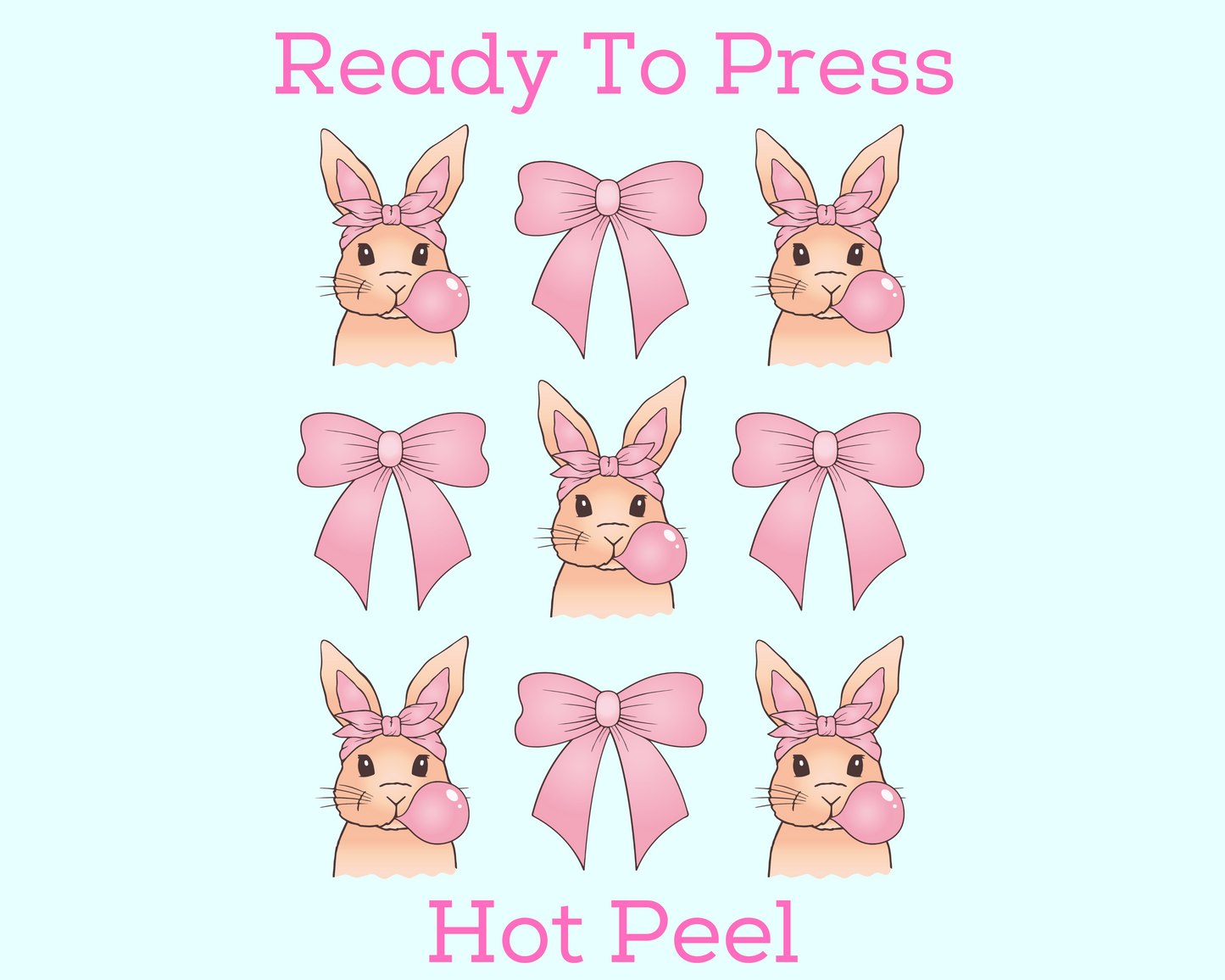 Bunnies & Bows Coquette Bow Easter DTF TRANSFER