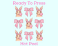 Bunnies & Bows Coquette Bow Easter DTF TRANSFER